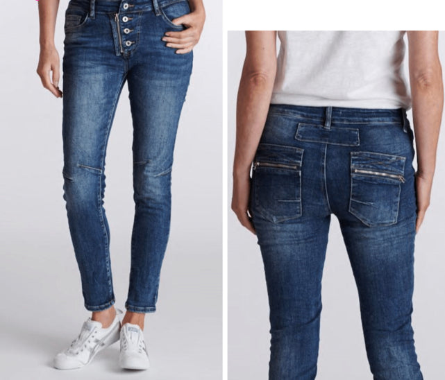 Denim Button Jeans