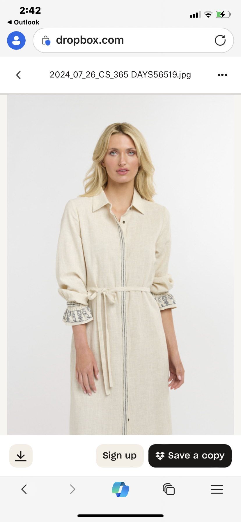 Athena Dress Natural