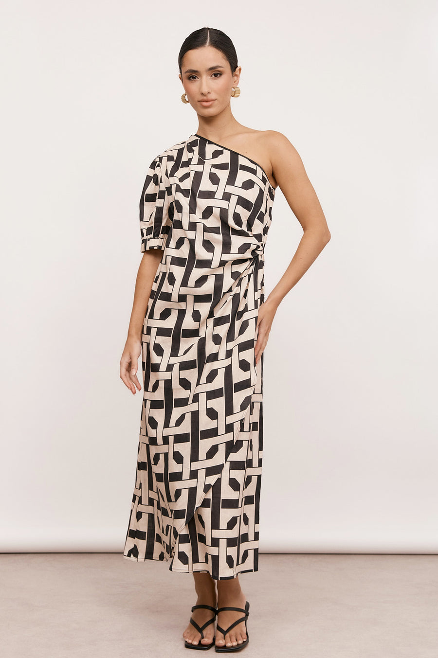 Eva Printed Linen Dress