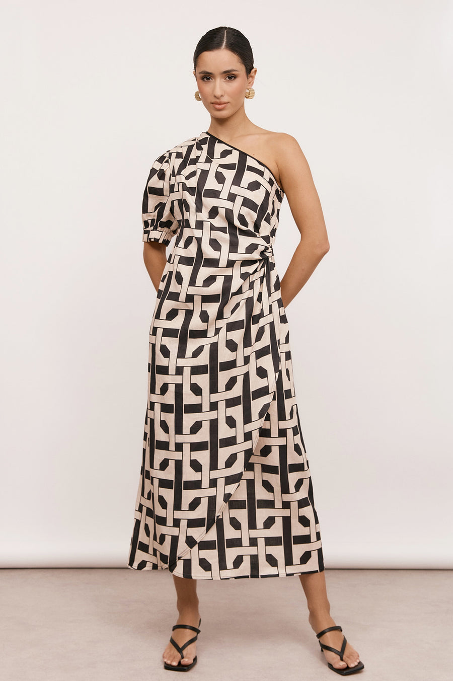 Eva Printed Linen Dress
