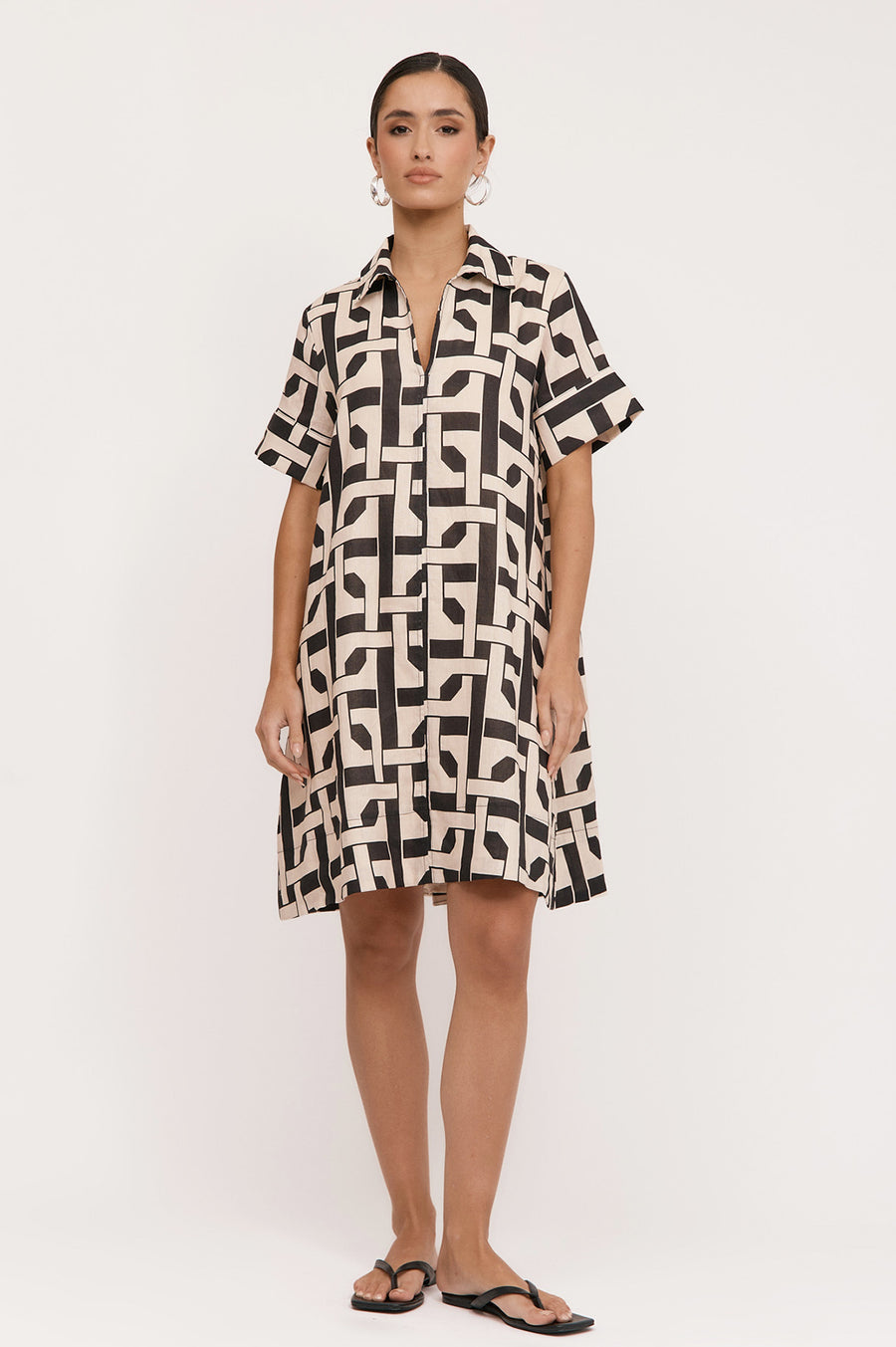 Solace Printed Linen Dress