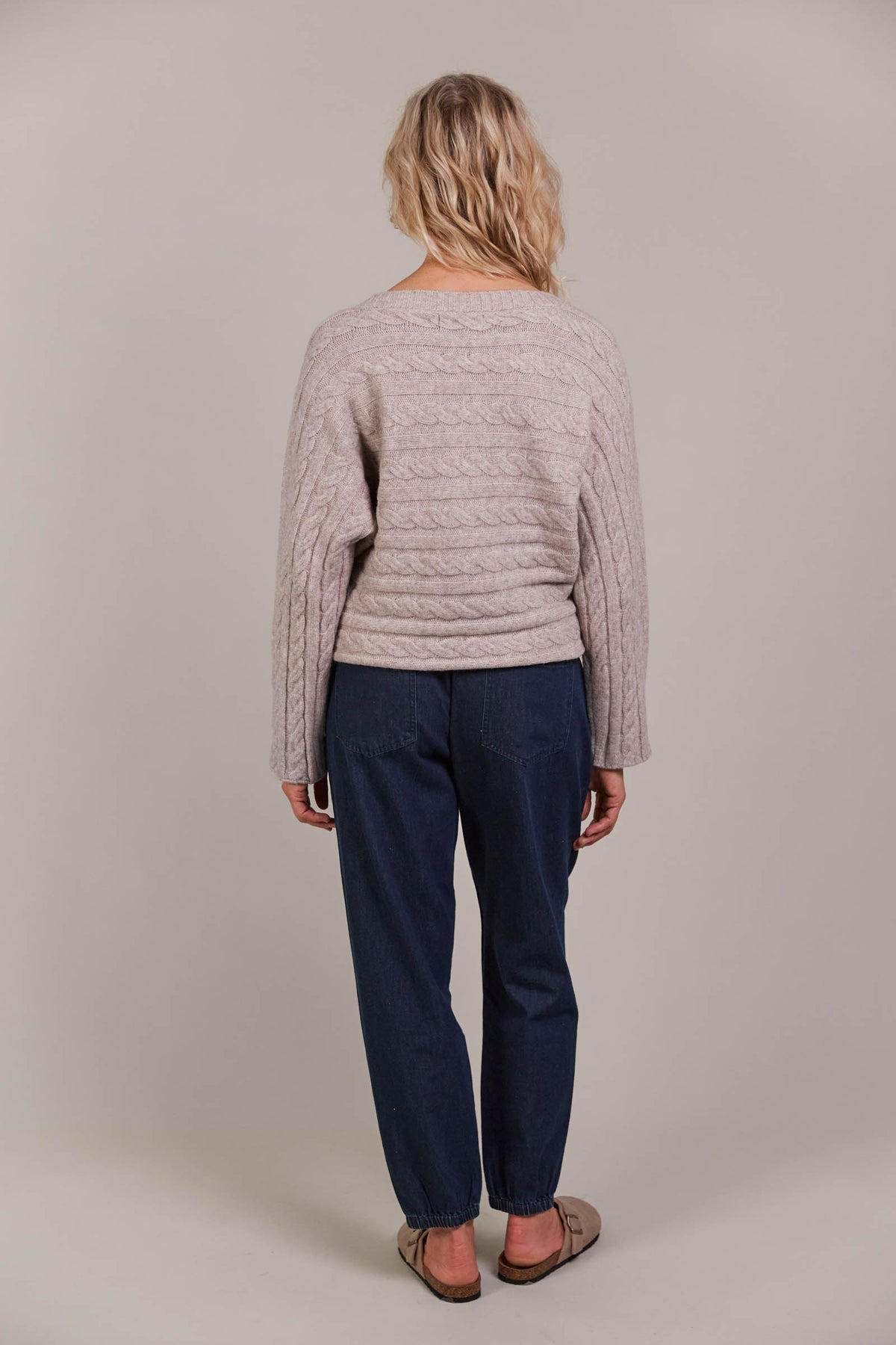 Merano Cable Knit - flax