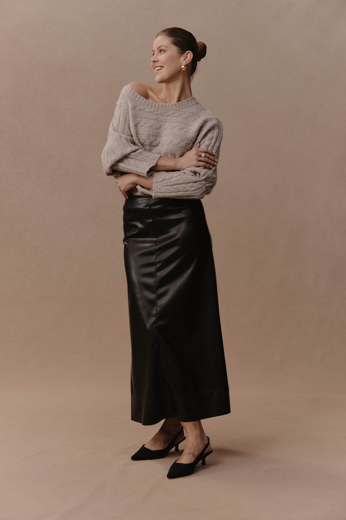 Merano Cable Knit - flax