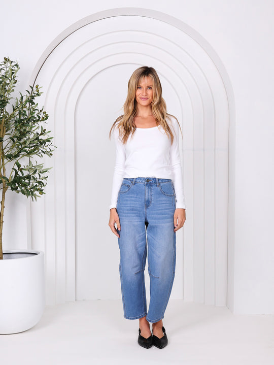 Toni Barrel Jeans - light blue