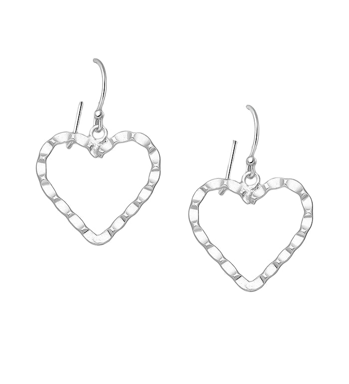 Sterling Silver Ripple Heart