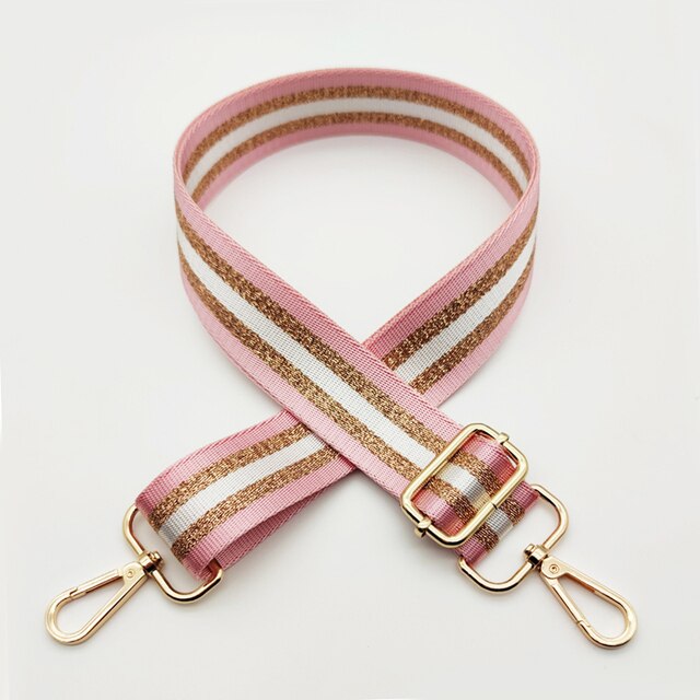 Bagstrap Pale Pink Gold Stripe
