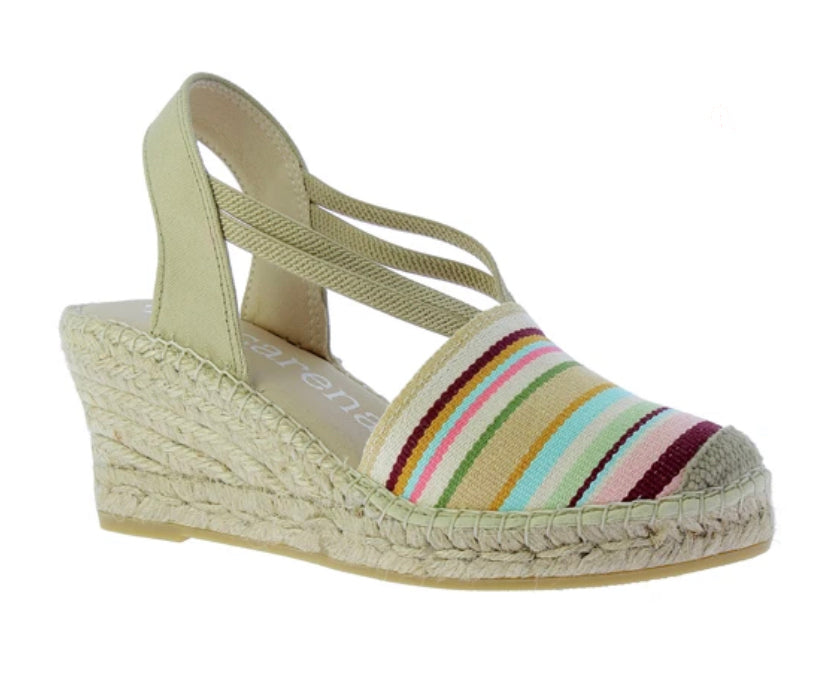 Macarena Cotton Wedge in Beige