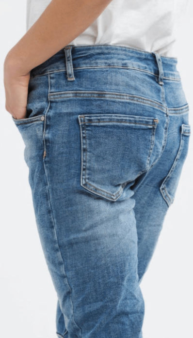 Light Denim Button Jeans
