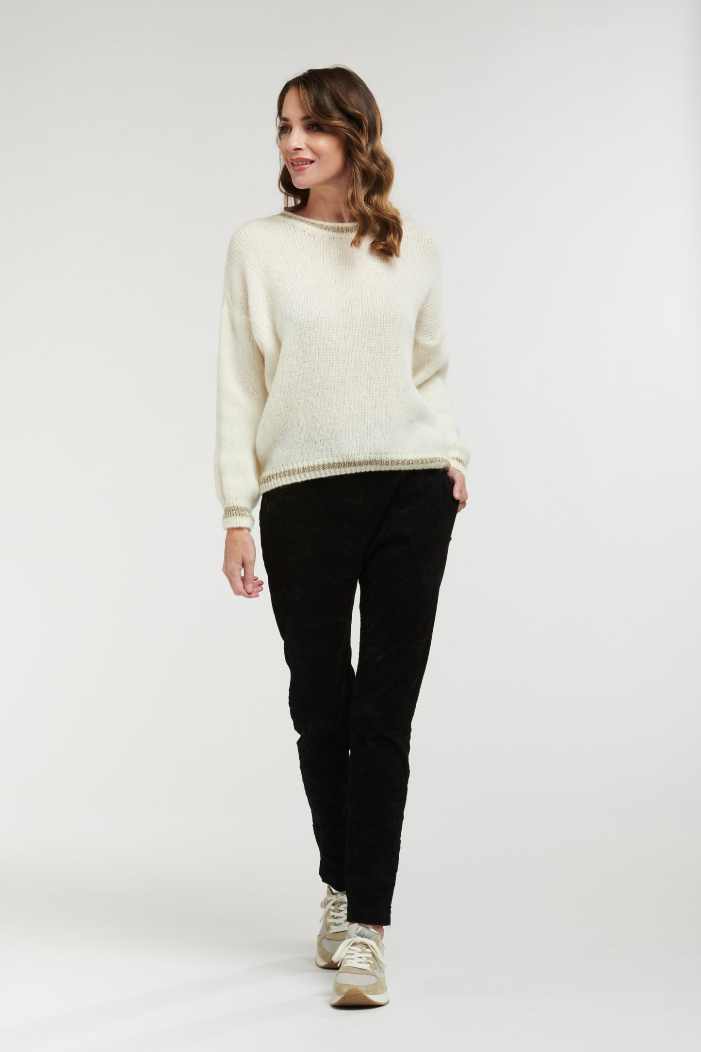 Cream Jumper with Lurex