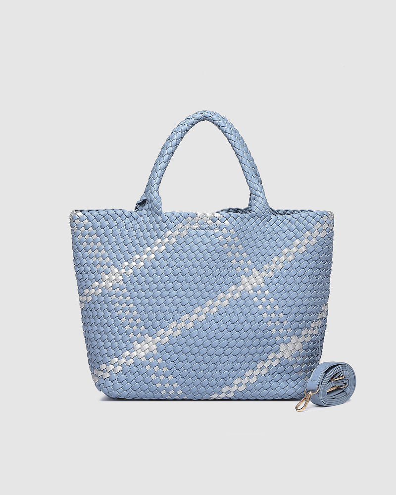 Cruiser Woven Tote - Chambray Silver