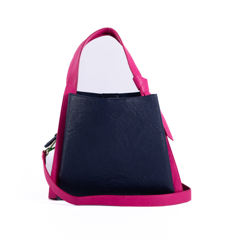 Tanya Handbag - Navy Green Fuschia