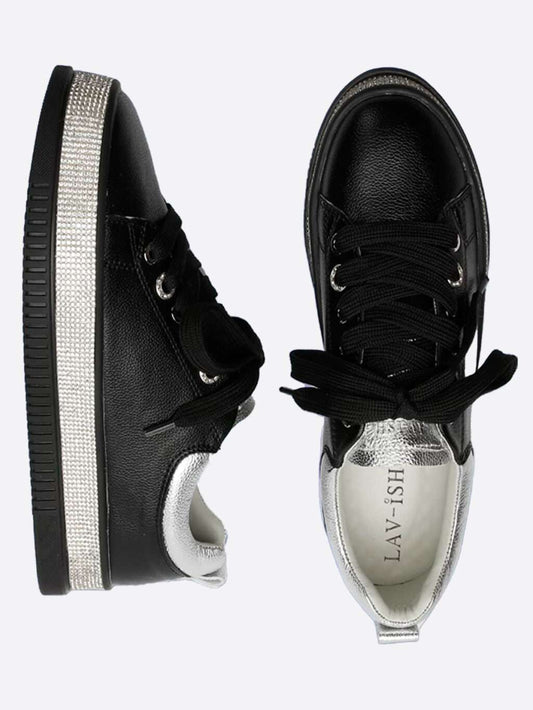 Crystal Sole Sneakers - Black