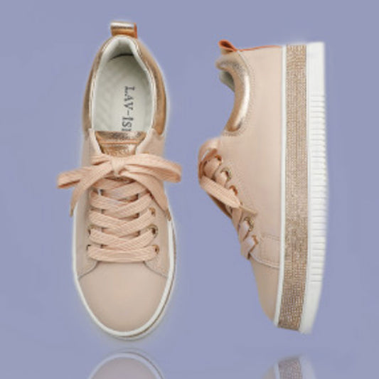 Crystal Sole Sneakers - Blush
