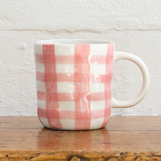 Rose gingham cup