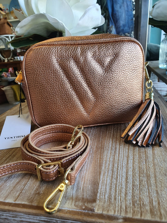 VESTIRSI Crossbody - Metallic Rose Gold