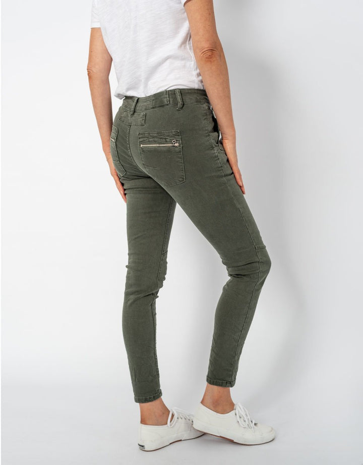 Military Button Jeans