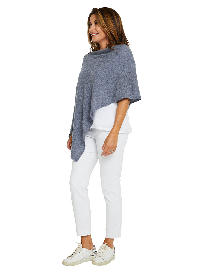 Cashmere Topper in Marle Blue