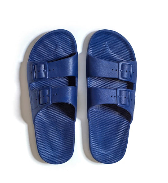 Freedom Moses Navy Slides