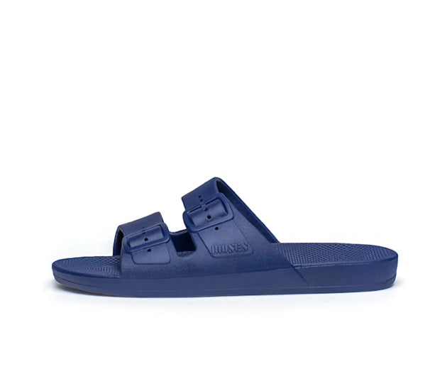 Freedom Moses Navy Slides